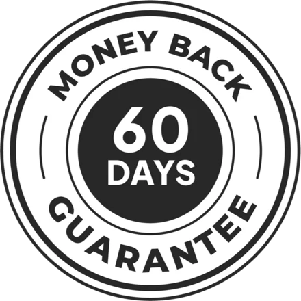 60 day money back guarantee seal